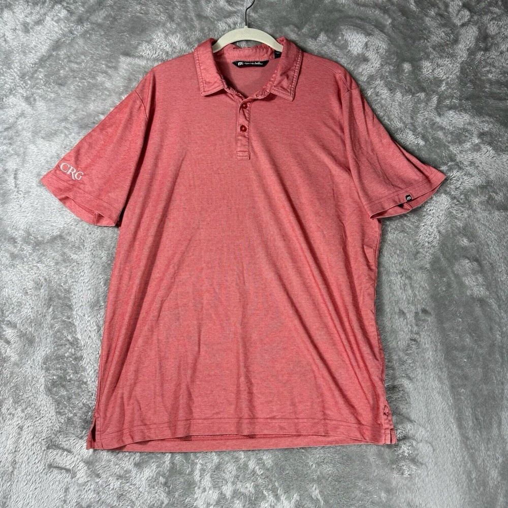 Travis Mathew Polo Shirt Mens XL Red Casual Golf Lightweight